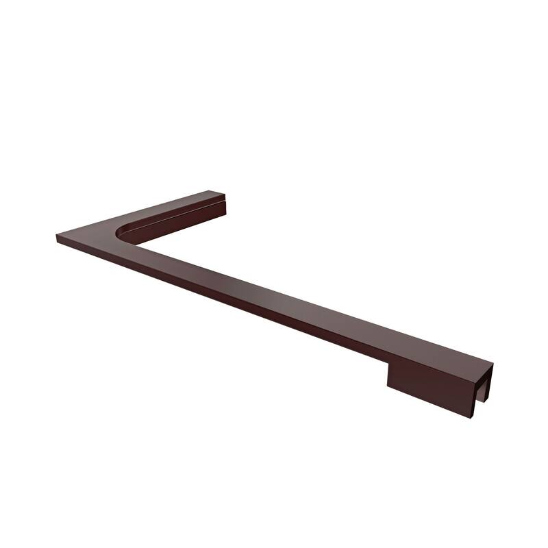 12 in. L-Bar Support Bracket for 3/8 in. Glass, Left Wall Installation - Bronze Finish