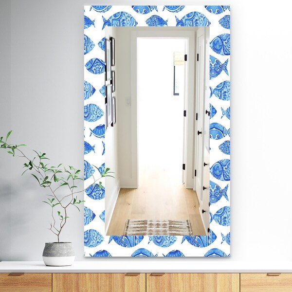 Shop Designart 'Costal Creatures 1' Traditional Mirror - Frameless Wall ...