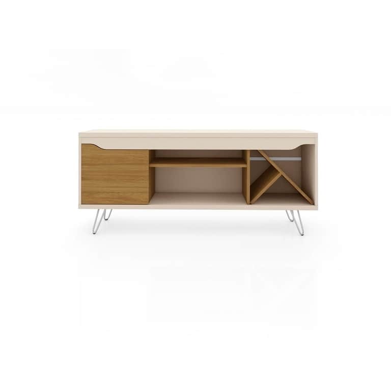 Baxter Mid Century- Modern 53.54 In. Wine Rack Media Cabinet Console