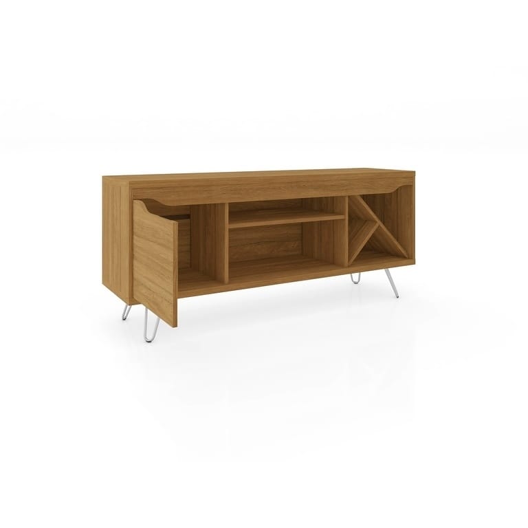 Baxter Mid Century- Modern 53.54 In. Wine Rack Media Cabinet Console