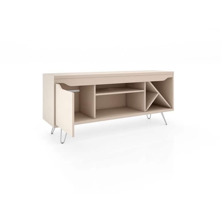 Baxter Mid Century- Modern 53.54 In. Wine Rack Media Cabinet Console