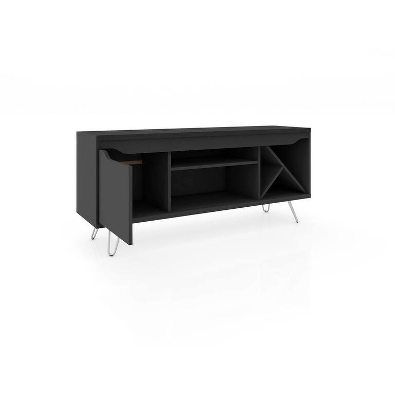 Baxter Mid Century- Modern 53.54 In. Wine Rack Media Cabinet Console