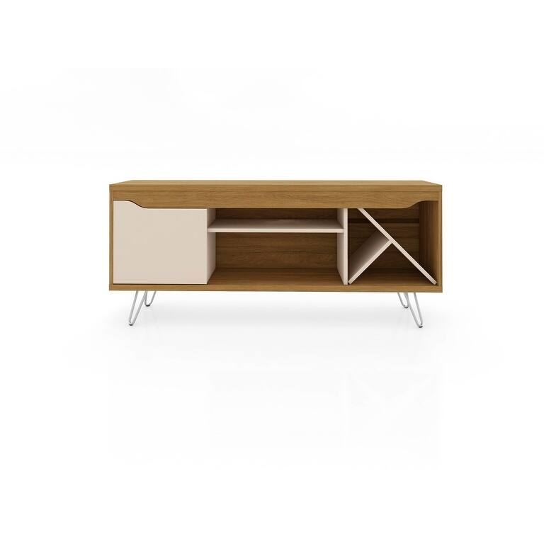 Baxter Mid Century- Modern 53.54 In. Wine Rack Media Cabinet Console