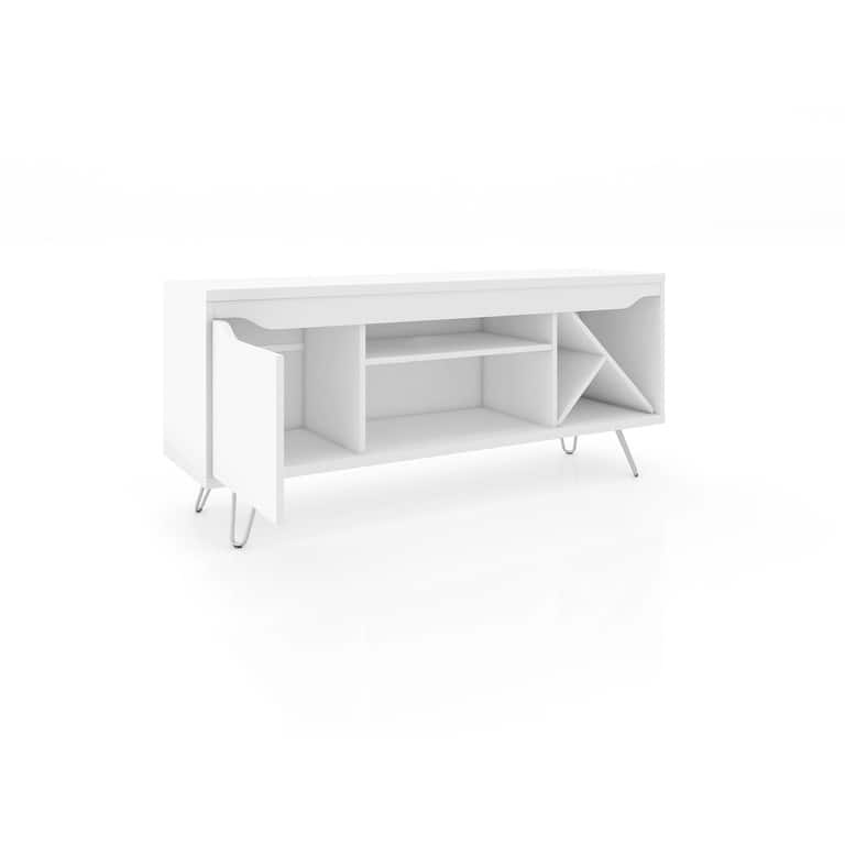 Baxter Mid Century- Modern 53.54 In. Wine Rack Media Cabinet Console