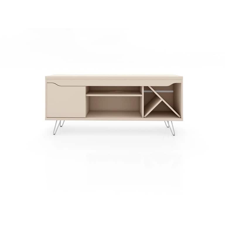 Baxter Mid Century- Modern 53.54 In. Wine Rack Media Cabinet Console
