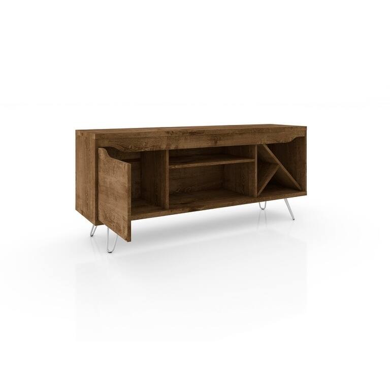 Baxter Mid Century- Modern 53.54 In. Wine Rack Media Cabinet Console