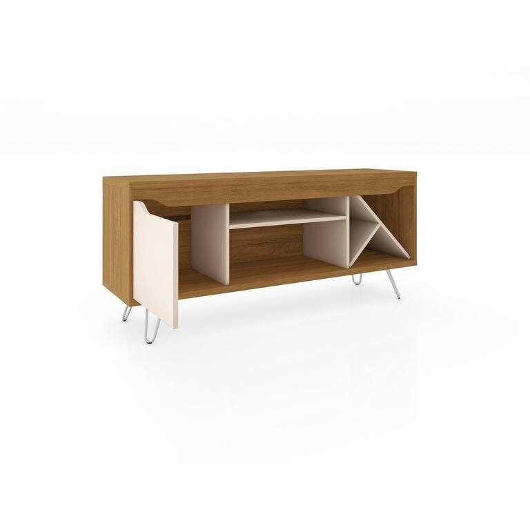 Baxter Mid Century- Modern 53.54 In. Wine Rack Media Cabinet Console