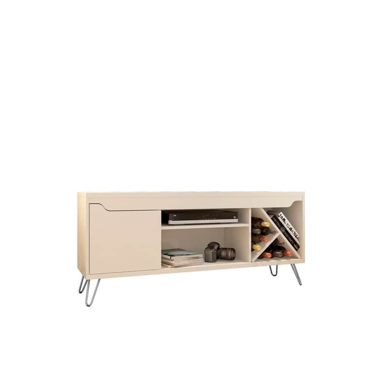 Baxter Mid Century- Modern 53.54 In. Wine Rack Media Cabinet Console