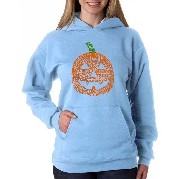 Download Shop Women's Word Art Hooded Sweatshirt -Pumpkin - LA Pop Art - On Sale - Overstock - 28022866