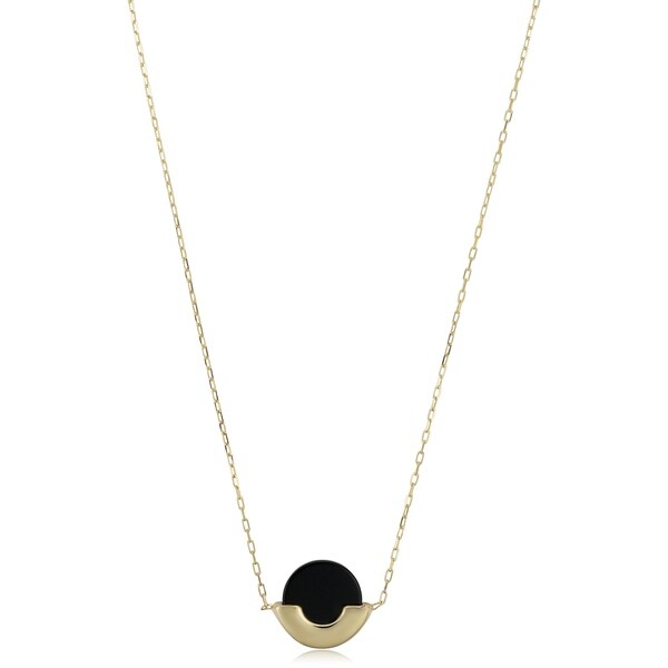black onyx necklace gold