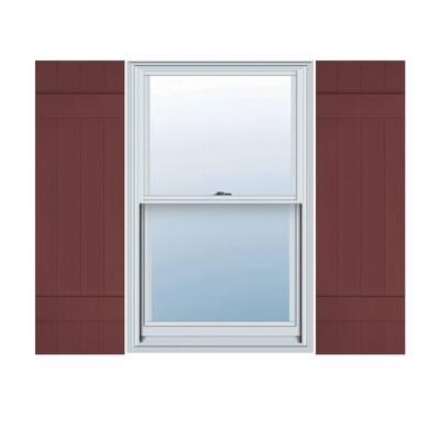 Lifetime Vinyl, Standard 4 Board Joined, BnB Shutters, w/Instl (Pair)