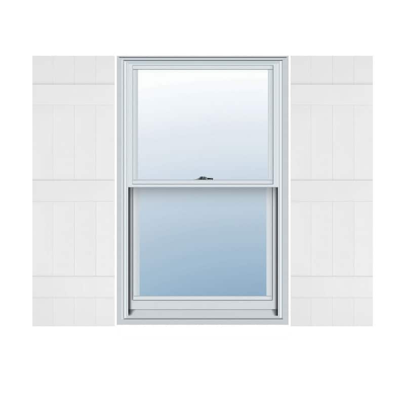 Lifetime Vinyl, Standard 4 Board Joined, BnB Shutters, w/Instl (Pair)