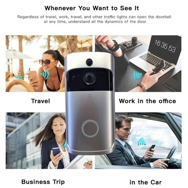 Shop Wifi Wireless Doorbell Two Way Audio Smart Doorbell Security