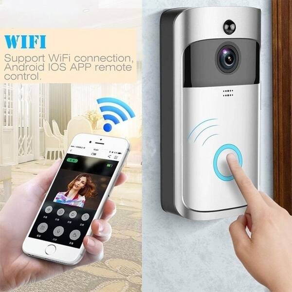 Shop Wifi Wireless Doorbell Two Way Audio Smart Doorbell Security