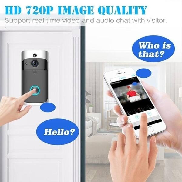 Shop Wifi Wireless Doorbell Two Way Audio Smart Doorbell Security