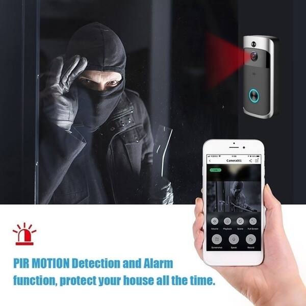 Shop Wifi Wireless Doorbell Two Way Audio Smart Doorbell Security