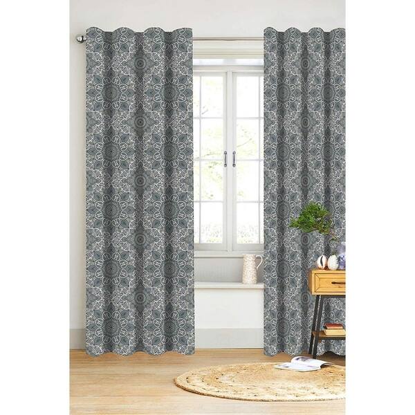 Shop Nolan Paisley Designer Drapery Panel Set Of 2 Green White