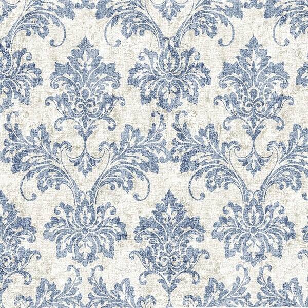 Shop Royal Damask Designer Drapery Panel Set Of 2 Blue 100