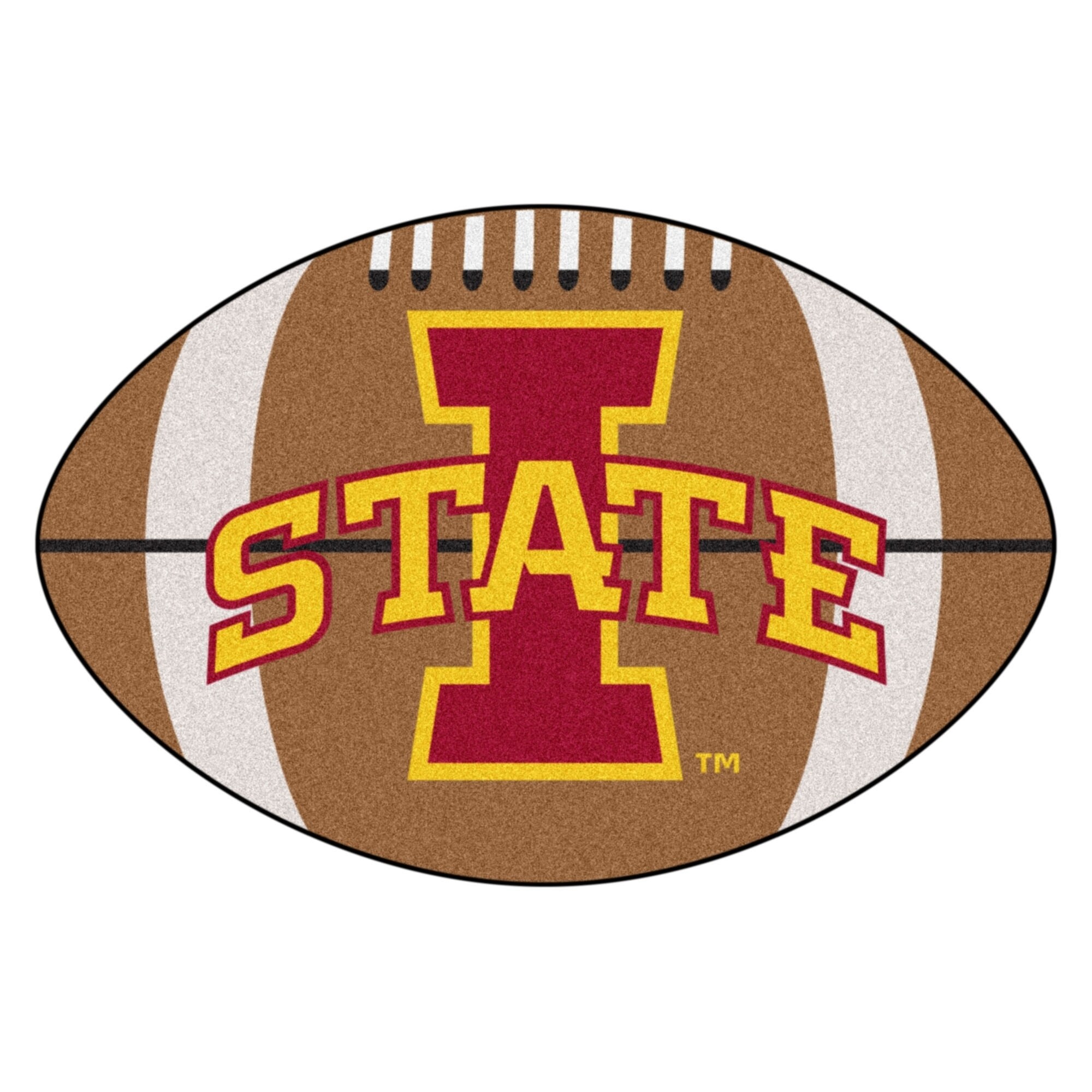 Shop Iowa State University Football Mat 20 5 X32 5 1 9 X 2 9 Oval Overstock 28028240