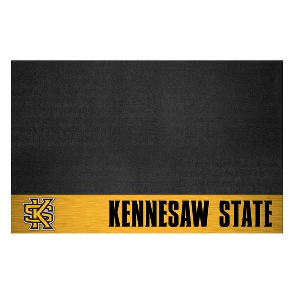 Kennesaw State University Black Vinyl Grill Mat 26"x42" Bed Bath