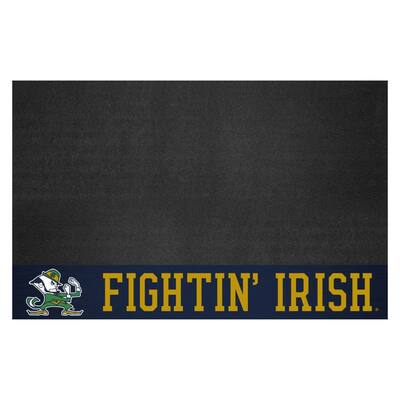 Notre Dame Black Vinyl Grill Mat 26"x42"