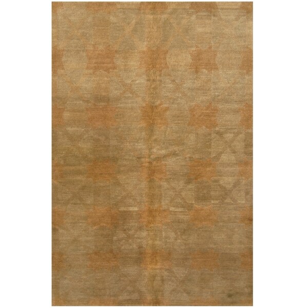 Handmade One-of-a-Kind Tibetan Wool Rug (India) - 6' x 8'10