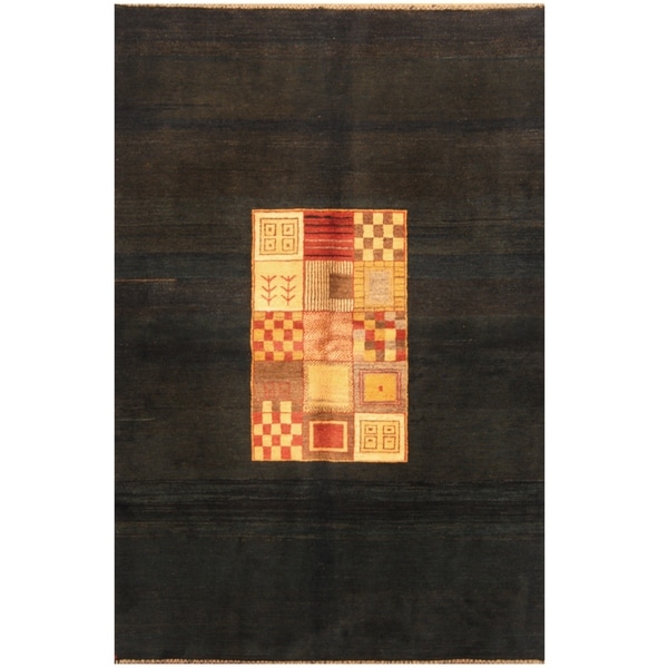 Handmade One-of-a-Kind Gabbeh Wool Rug (Iran) - 5'9 x 8'4