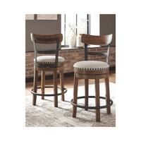 Valebeck Counter Height Swivel Barstool - Brown - N/A