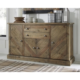 Grindleburg Reclaimed Wood Dining Room Server - Light Brown