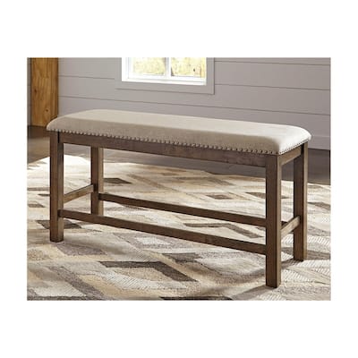 Moriville Counter Height Dining Bench - Beige/Brown
