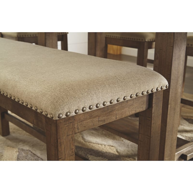 Moriville Counter Height Dining Bench - Beige/Brown