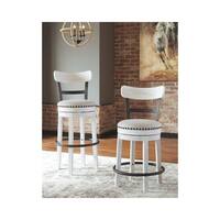 Valebeck Bar Height Swivel Barstool - White