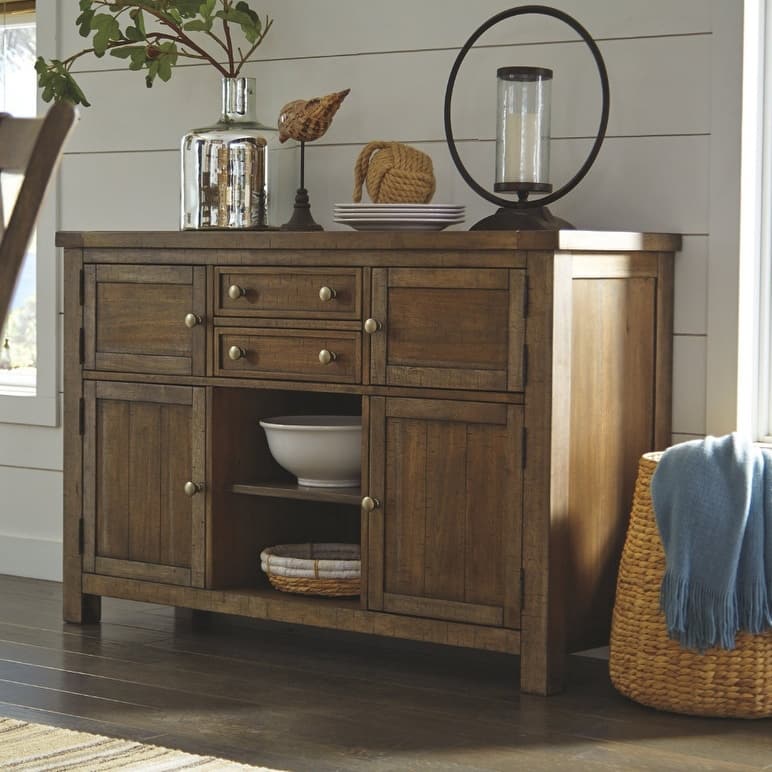 Signature Design by Ashley Mykolaiv Grey-brown Dining Room Server