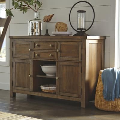 Signature Design by Ashley Mykolaiv Grey-brown Dining Room Server