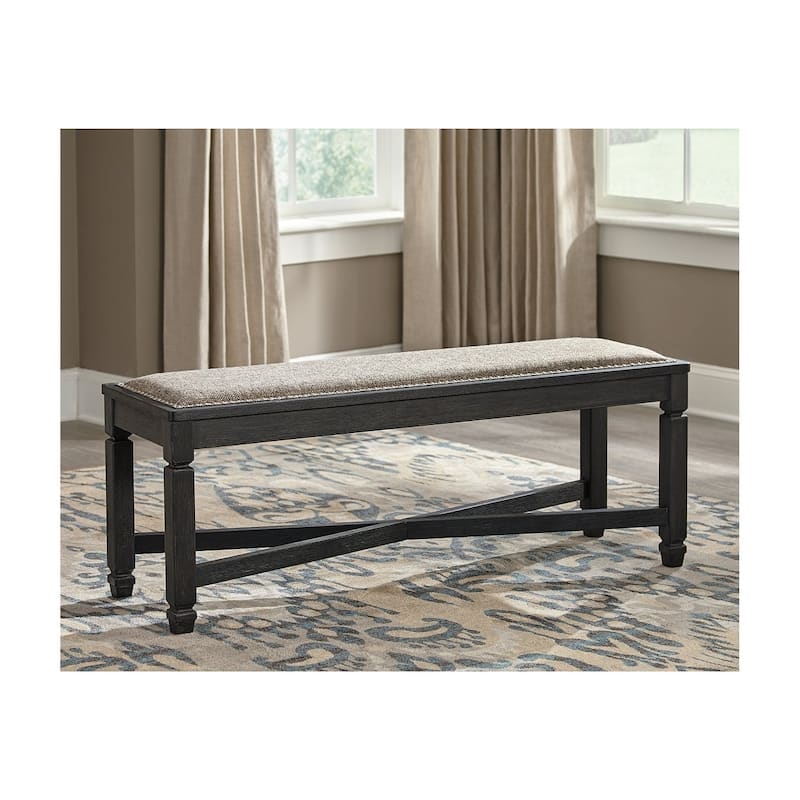Signature Design By Ashley Tyler Creek Upholstered Dining Bench - Black/Grayish Brown
