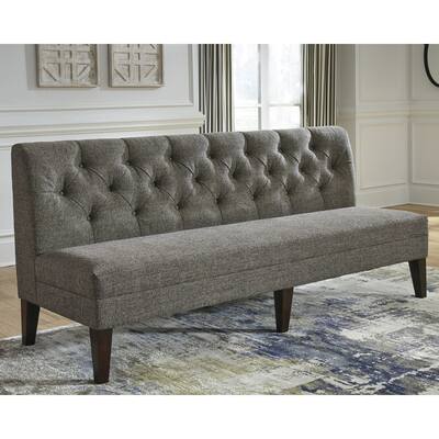 Tripton Extra Large Upholstered Dining Room Bench - Graphite - N/A