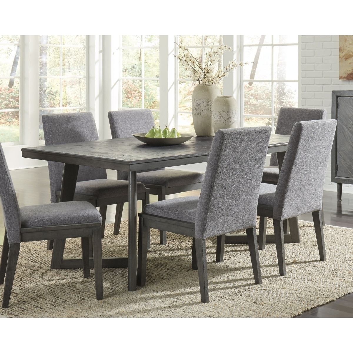 Besteneer Rectangular Dining Room Table Dark Gray Overstock 28029429