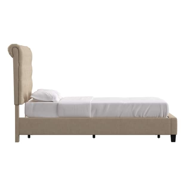 Copper Grove Zvenyhorodka Adjustable Tufted Roll-top Queen Bed