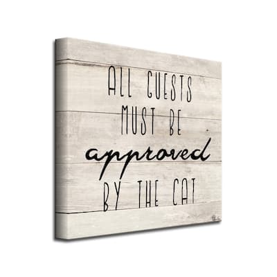 Porch & Den 'Cat Approved' Wrapped Canvas Wall Art