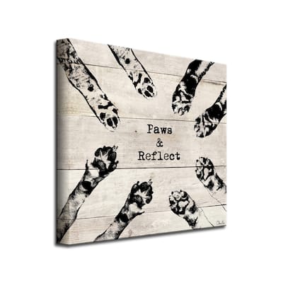 Porch & Den 'Paws Reflect' Wrapped Canvas Wall Art