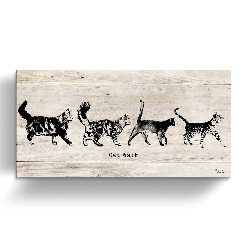 Porch & Den 'Cat Walk' Wrapped Canvas Wall Art