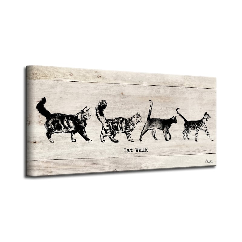 Porch & Den 'Cat Walk' Wrapped Canvas Wall Art