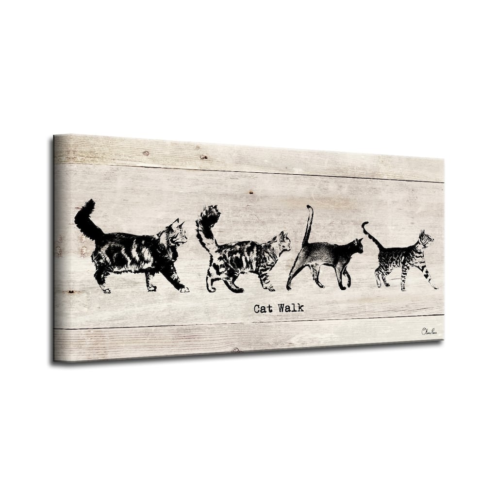 Porch & Den 'Cat Walk' Wrapped Canvas Wall Art