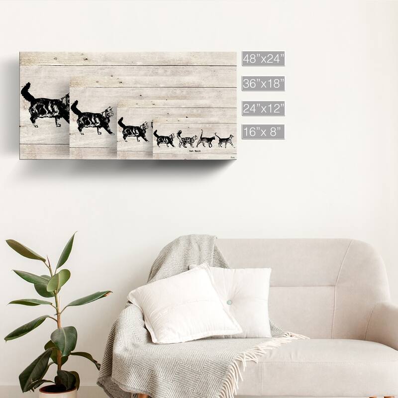 Porch & Den 'Cat Walk' Wrapped Canvas Wall Art