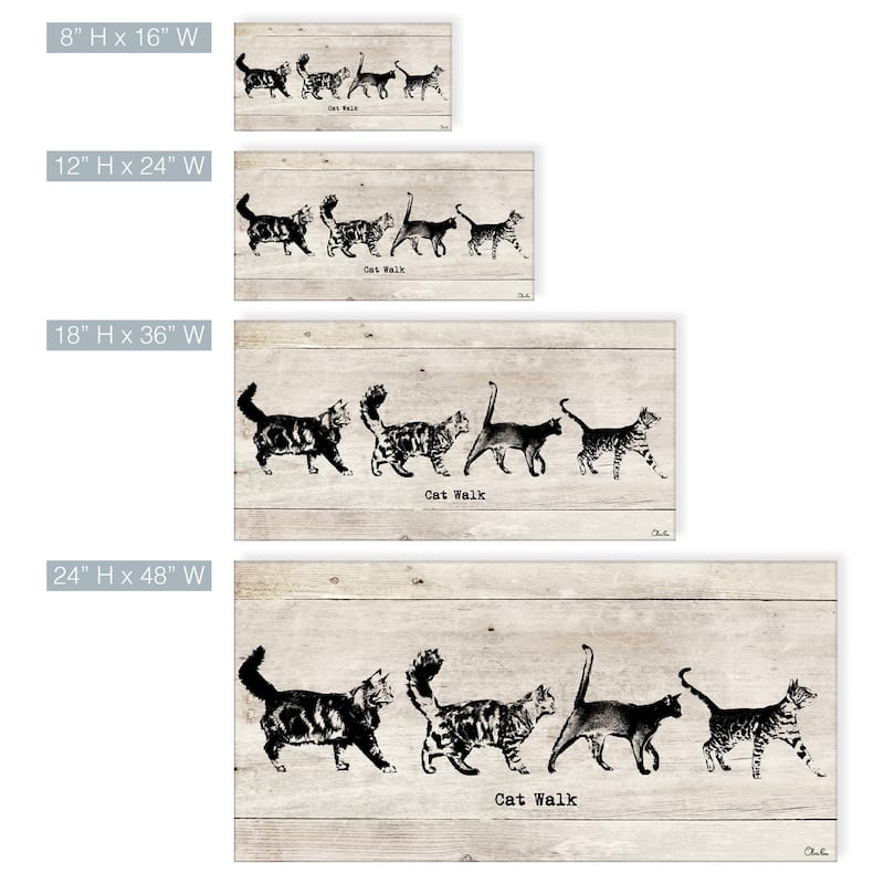 Porch & Den 'Cat Walk' Wrapped Canvas Wall Art