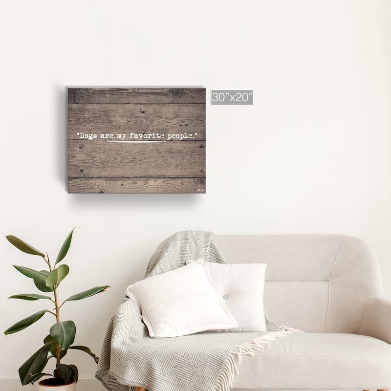 Porch & Den 'Dog People' Wrapped Canvas Wall Art - 30" W x 20" H