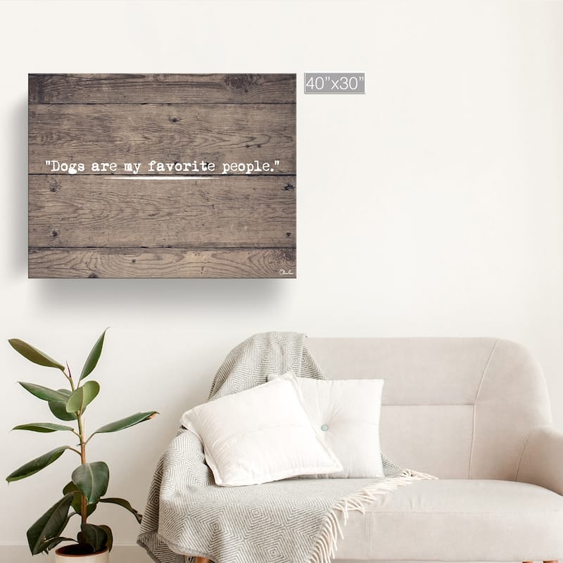 Porch & Den 'Dog People' Wrapped Canvas Wall Art - 40" W x 30" H