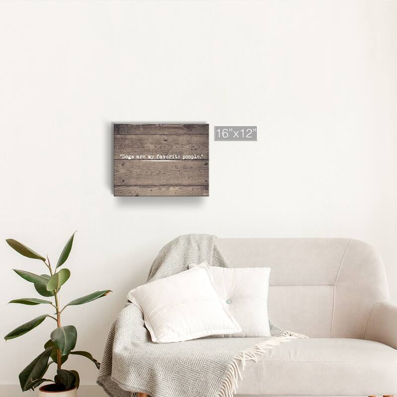 Porch & Den 'Dog People' Wrapped Canvas Wall Art - 16" W x 12" H