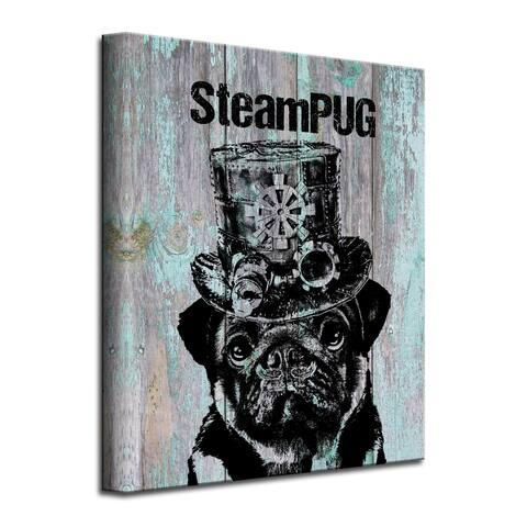 Porch & Den 'SteamPUG' Wrapped Canvas Wall Art