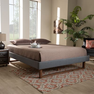 Carson Carrington Ulva Fabric Mid-century Platform Bed Frame